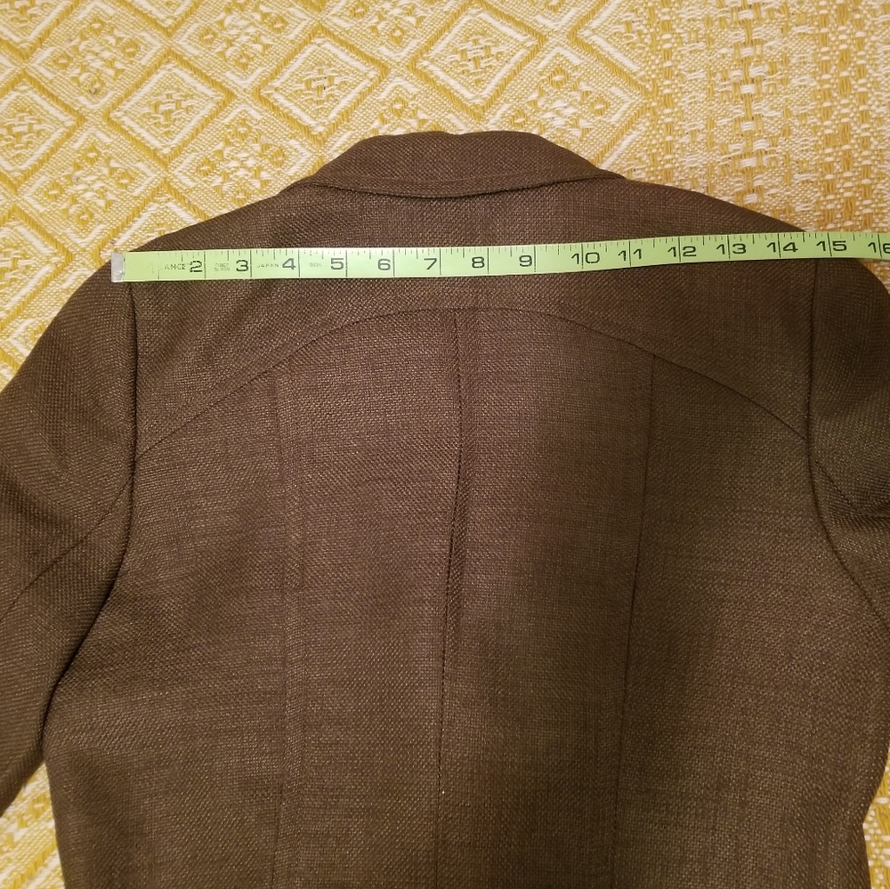 Zara Basic womens tweed brown blazer size 4 - Picture 8 of 11